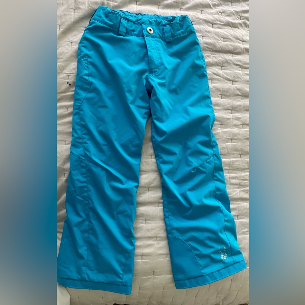 SPYDER Thinsulate Insulated Ski Snow Winter Pants Girls 12 Teal